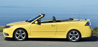 Saab 9-3 Cabrio: Sonnengelb in den Winter