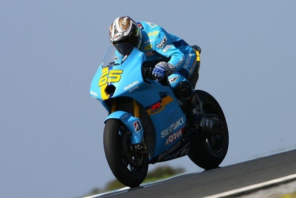Neue Erfahrung für Capirossi: Erstmals mit der Suzuki im Nassen