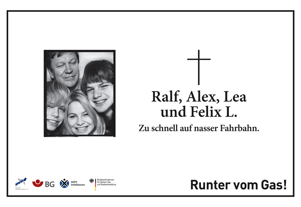 Neue Kampagne zur Verkehrssicherheit: „Runter vom Gas“