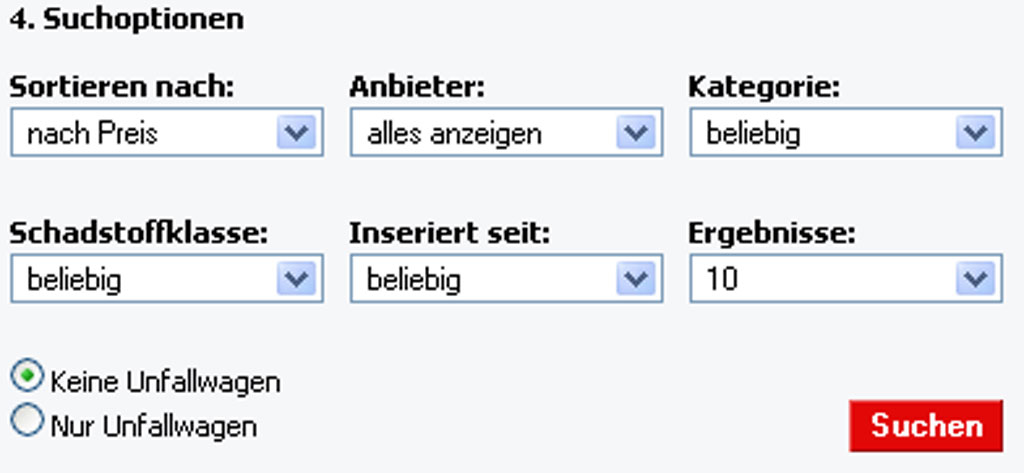 auto.de-Suchformular
