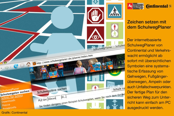 Bundesweiter Start für Internet-SchulwegPlaner