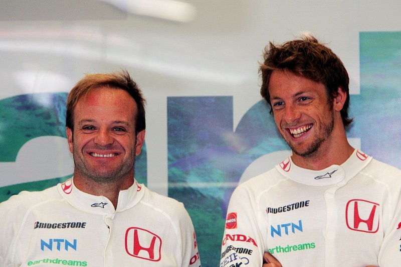 Hockenheim guter Boden für Honda: Barrichello und Button mit guten Erinnerungen