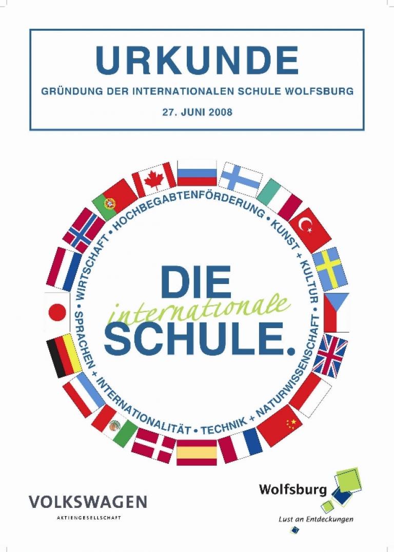 Volkswagen kündigt zum 70. Stadtgeburtstag eine internationale Schule für Wolfsburg an