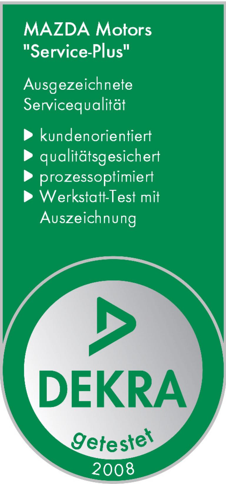 Erster Mazda-Händler erhält Dekra-Qualitätssiegel