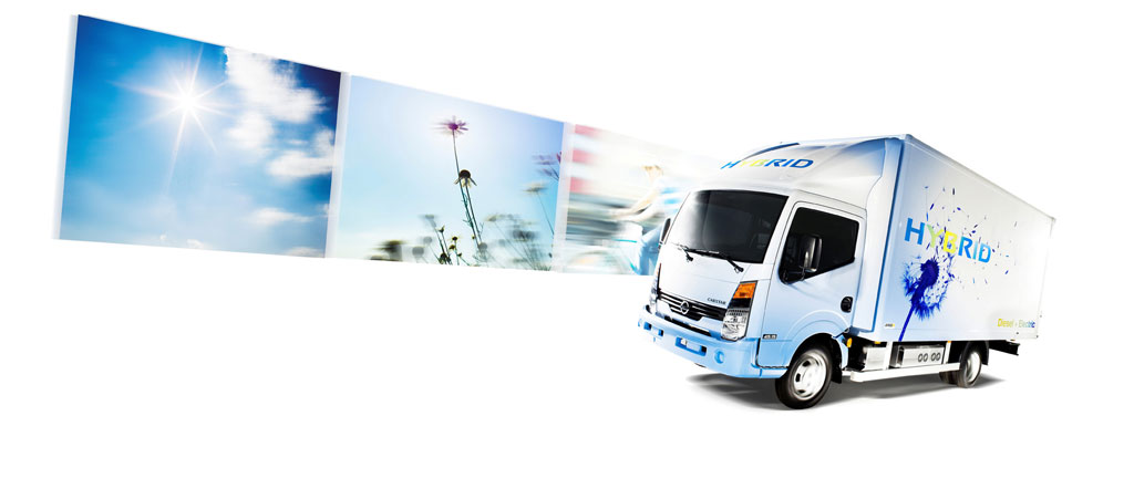 Nissan mit Hybrid-Lkw in Hannover 