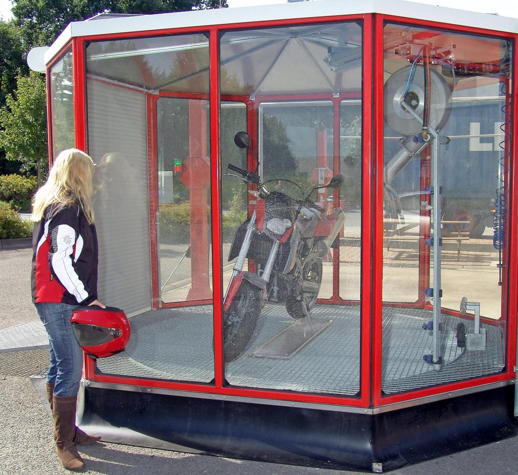 Waschanlage für Motorräder 