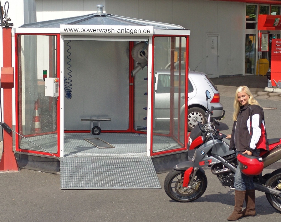 Waschanlage für Motorräder 