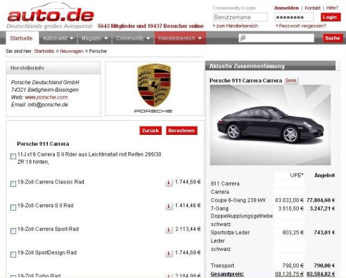 Das Traumauto online selbst zusammenbauen