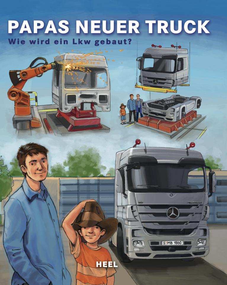 Kinderbuch erklärt Lkw-Herstellung von Mercedes-Benz 