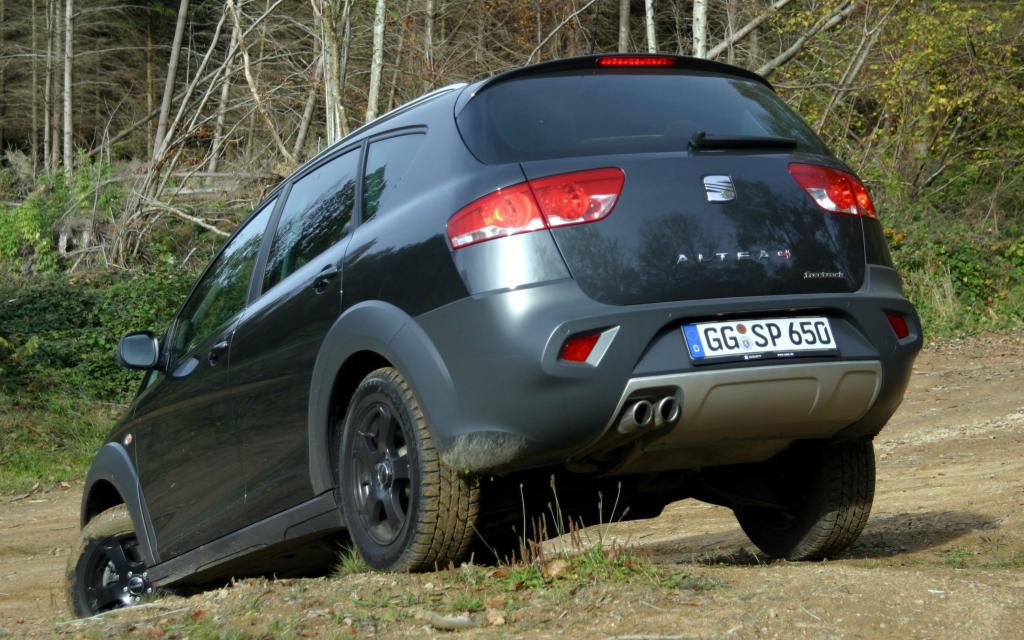 Mit modifiziertem Seat Altea Freetrack ins Gelände - ein Eindruck 