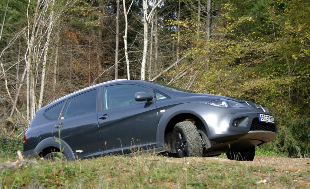 Mit modifiziertem Seat Altea Freetrack ins Gelände - ein Eindruck 