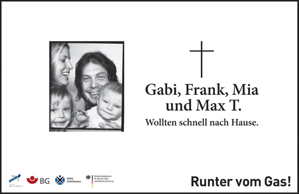 ''Runter vom Gas!'' – die Kampagne geht weiter