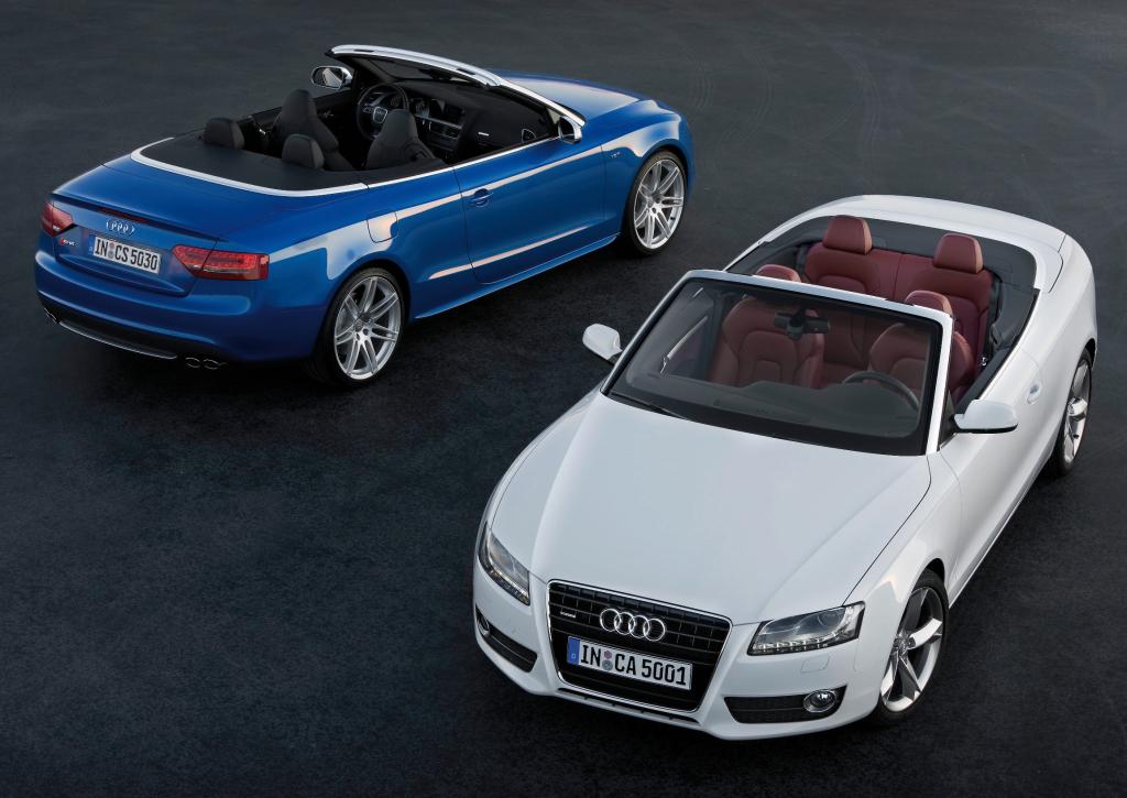 Auch das Audi A5 Cabrio kommt mit Stoffverdeck