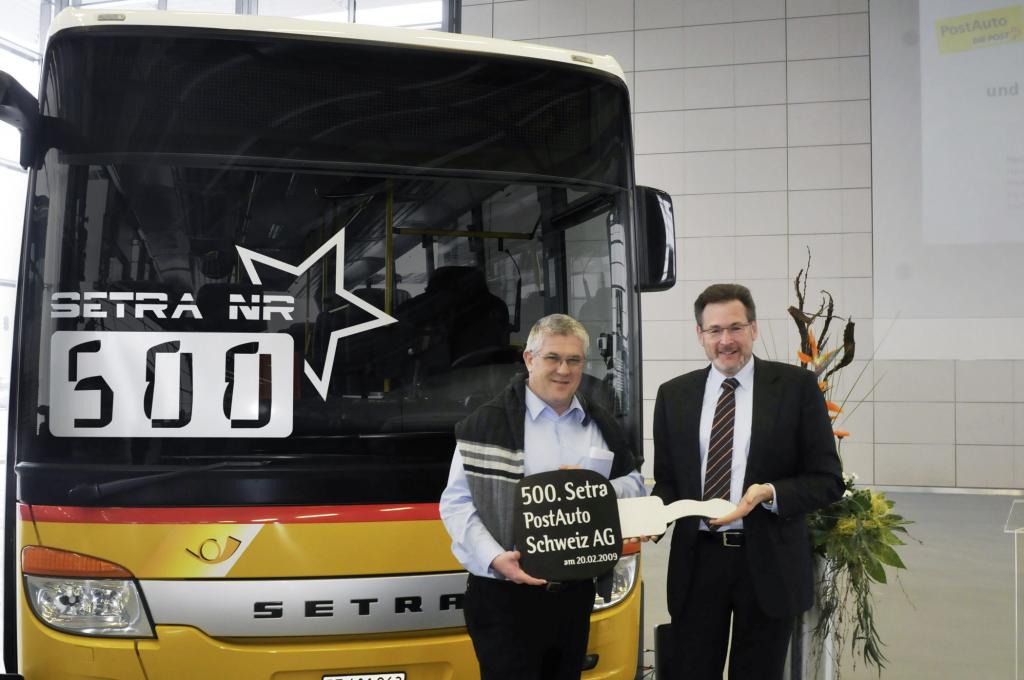 Schweizer Post AG erhält 500. Setra-Bus 