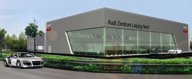 Erster Spatenstich für Audi-Terminal in Leipzig