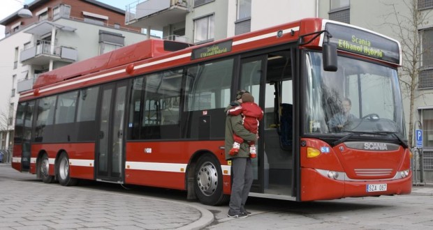 Scania stellt Ethanol-Hybridbus in Wien vor