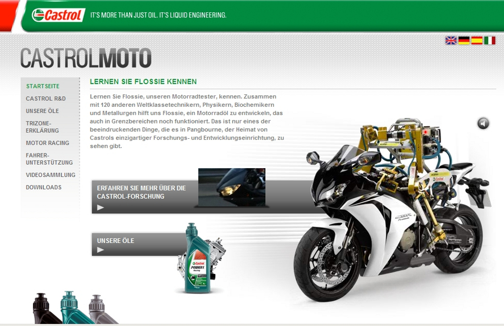 Castrol startet Motorrad-Website