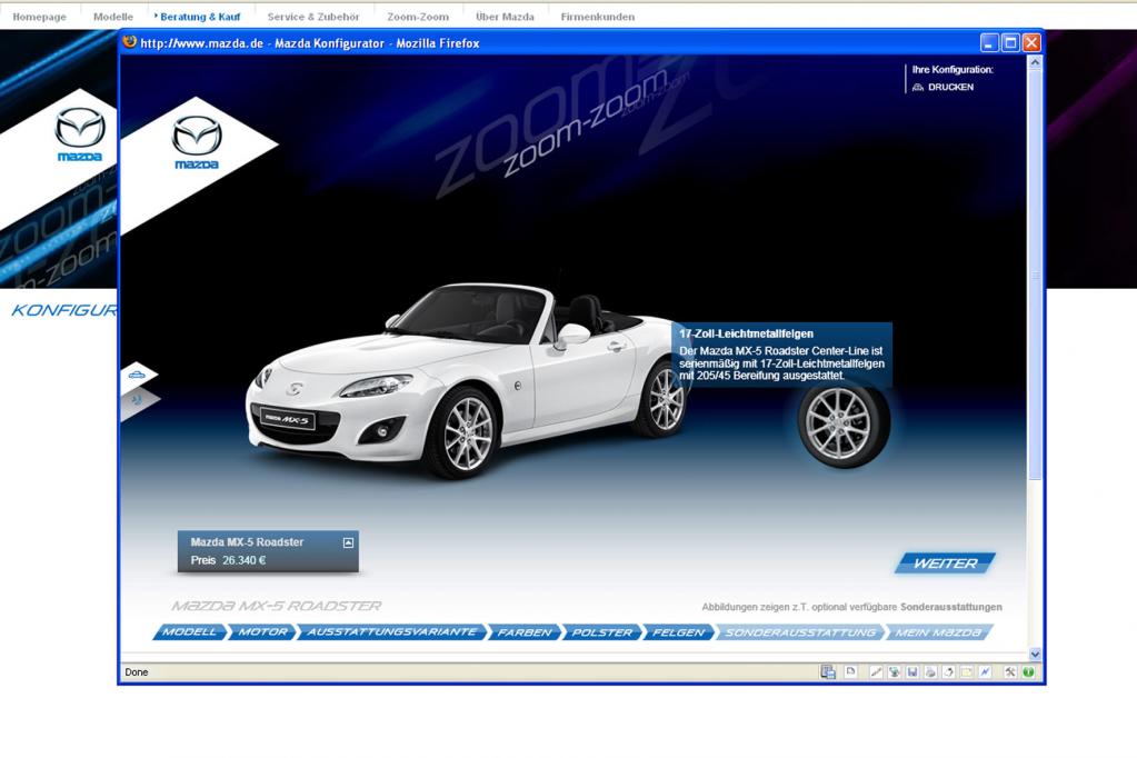 Mazda überarbeitet Neuwagen-Konfigurator 