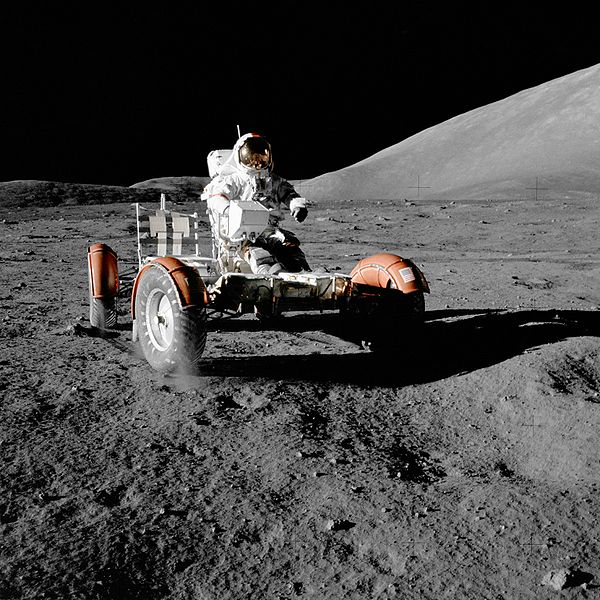 Autos auf dem Mond - 40 Jahre Mondlandung Automobilen Eindruck hinterlassen.