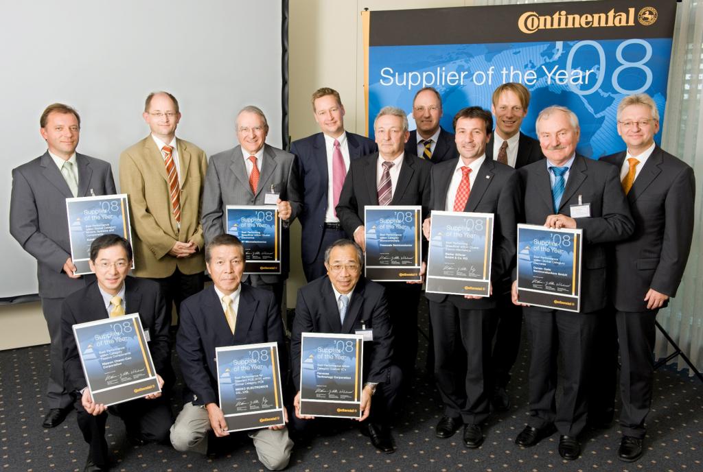 Continental vergibt „Supplier of the Year 2008“ Award