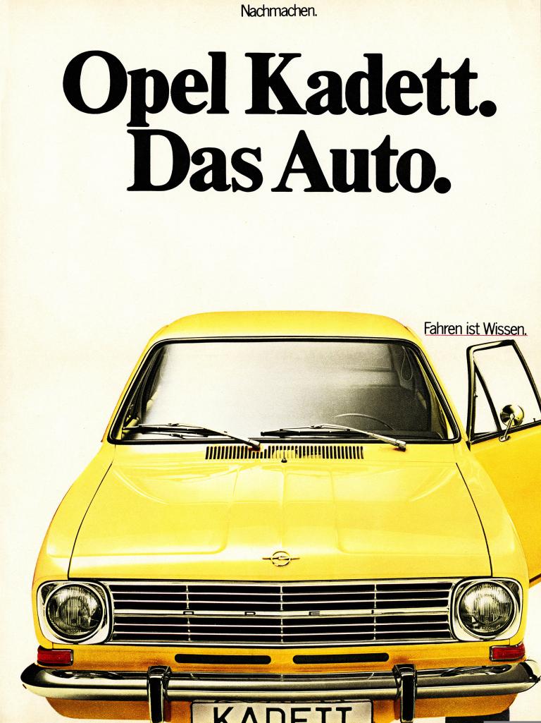 Klassische Opel-Anzeige frisch aufgelegt