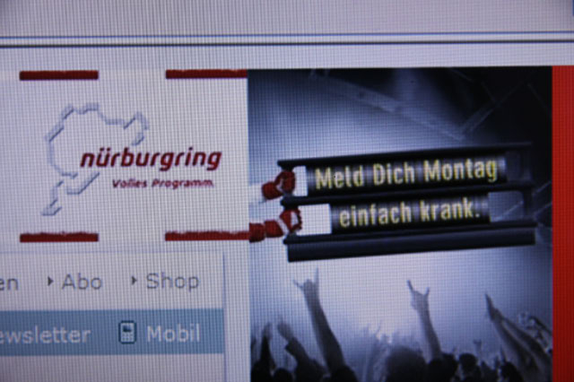 Nürburgring-Werbung voll daneben