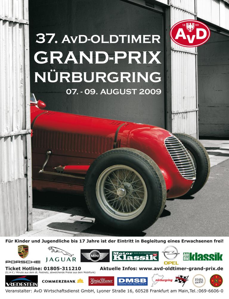 Rollendes Rennwagenmuseum beim Oldtimer-Grand-Prix 