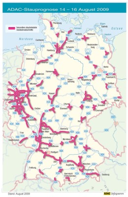 Es bleibt am Wochenende eng auf den Straßen