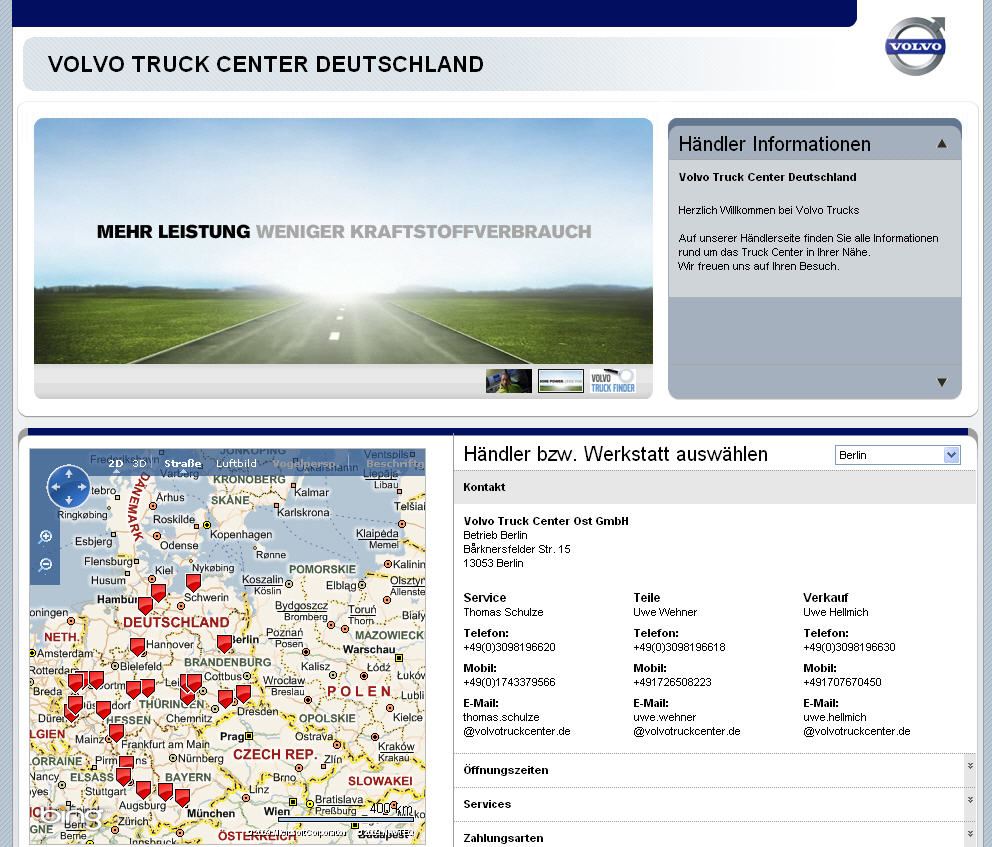 Volvo Trucks mit neuer Händlerwebseite