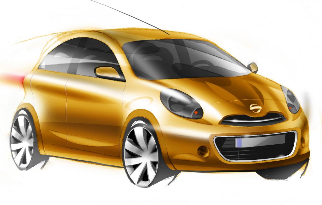 Erste Skizze des neuen Nissan Micra  - Bild