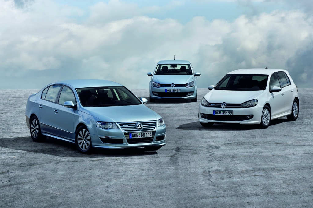 Volkswagen Passat BlueMotion, Polo BlueMotion und Golf BlueMotion