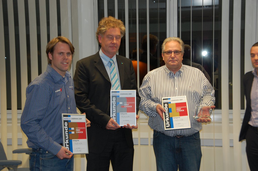 „Germanys First Choice auto.de-Leserwahl 2009“ Kategorie – Fahrwerk: H&R, Bilstein und Koni