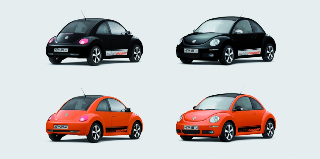 Knalliges Sondermodell des VW New Beetle 