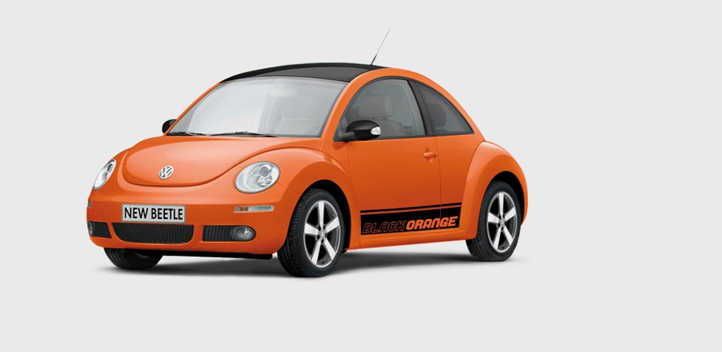 Knalliges Sondermodell des VW New Beetle 