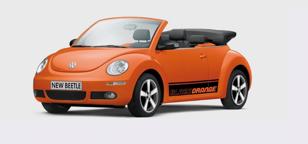 Knalliges Sondermodell des VW New Beetle 