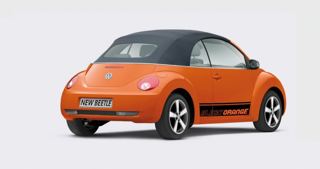Knalliges Sondermodell des VW New Beetle 