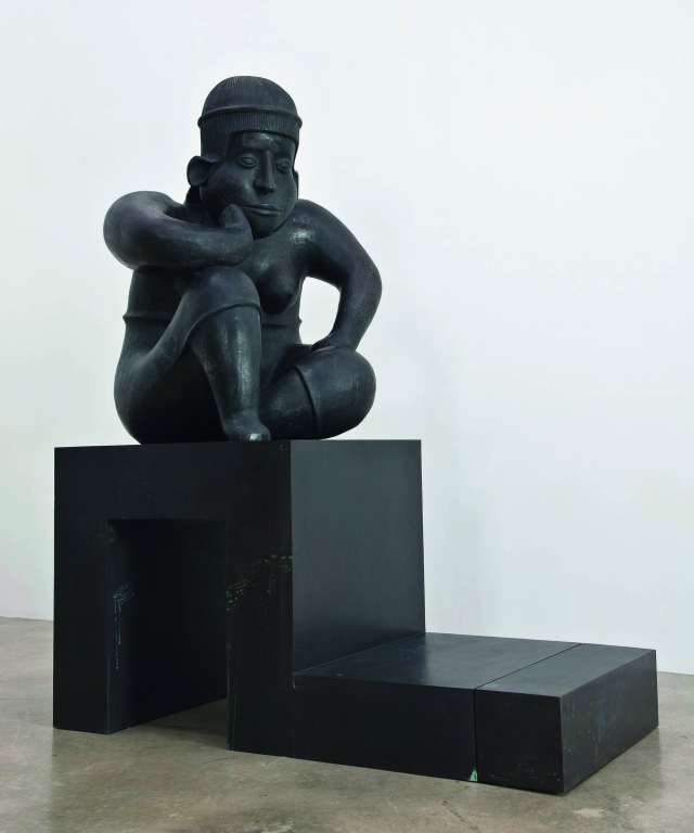 Nathan Mabry: A Touching Moment (?), 2006. Bronze, Ed. 1/3. 167,6 x 134,6 x 70,5 cm. Rubell Family Collection, Miami. Part of the “Beg Borrow and Steal” exhibition.