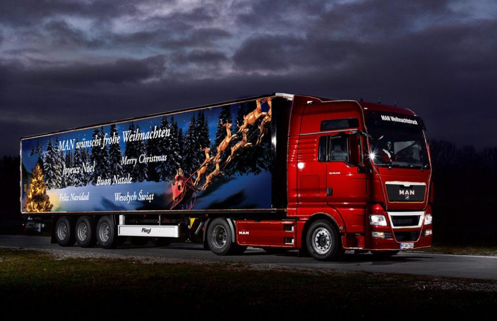 Weihnachtstrucks von MAN gehen wieder auf Tour 