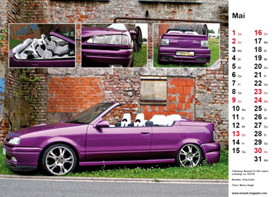 auto.de-Weihnachts-Gewinnspiel: Renault-Scene-Magazin Kalender 2010