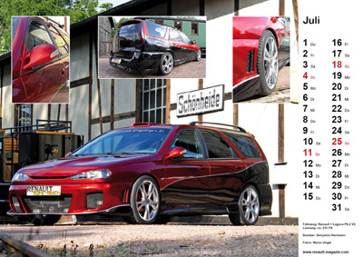 auto.de-Weihnachts-Gewinnspiel: Renault-Scene-Magazin Kalender 2010