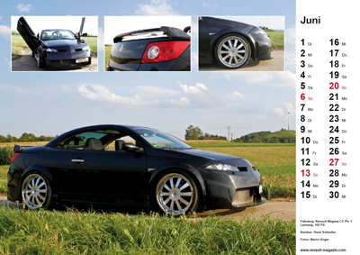 auto.de-Weihnachts-Gewinnspiel: Renault-Scene-Magazin Kalender 2010