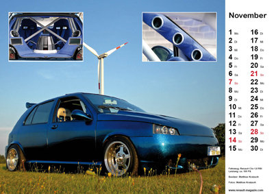 auto.de-Weihnachts-Gewinnspiel: Renault-Scene-Magazin Kalender 2010