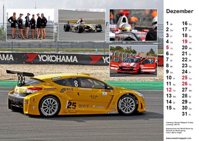 auto.de-Weihnachts-Gewinnspiel: Renault-Scene-Magazin Kalender 2010