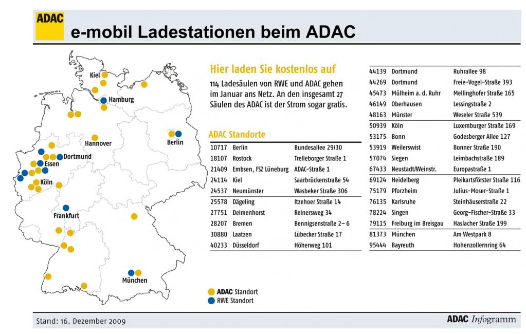 ADAC richtet Ladestationen für Elektromobile ein - Bild(2)