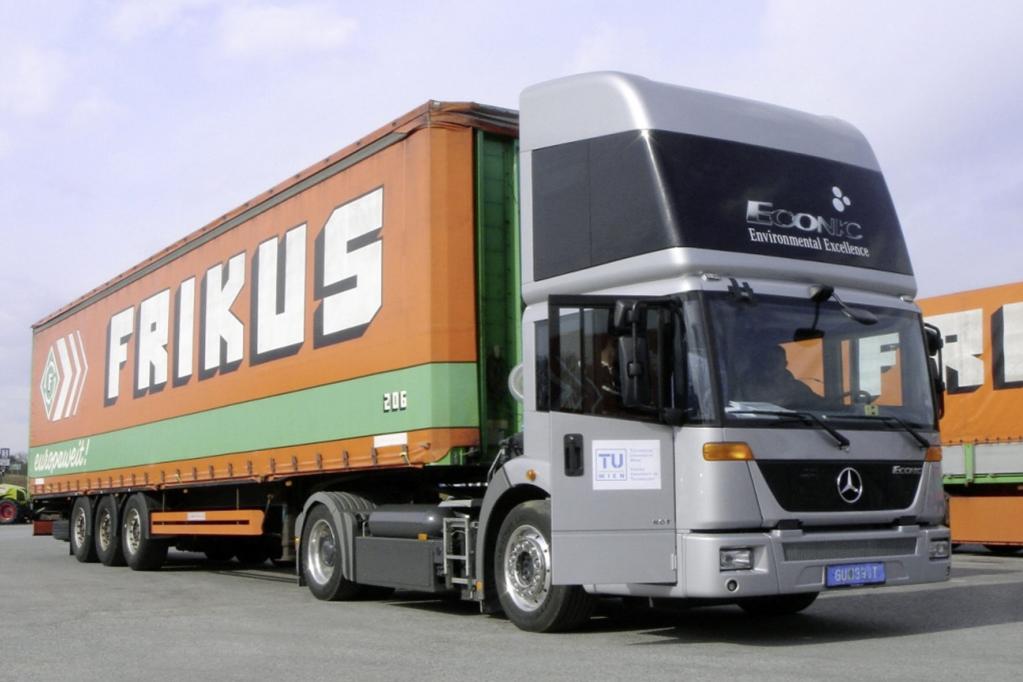 Erdgas-Lkw im Testbetrieb 
