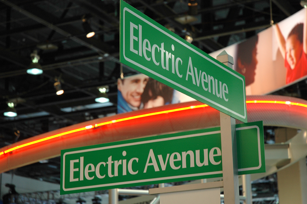 Auf der Electric Avenue: Leider abseits in dunkler, hinterer Hallen-Ecke.