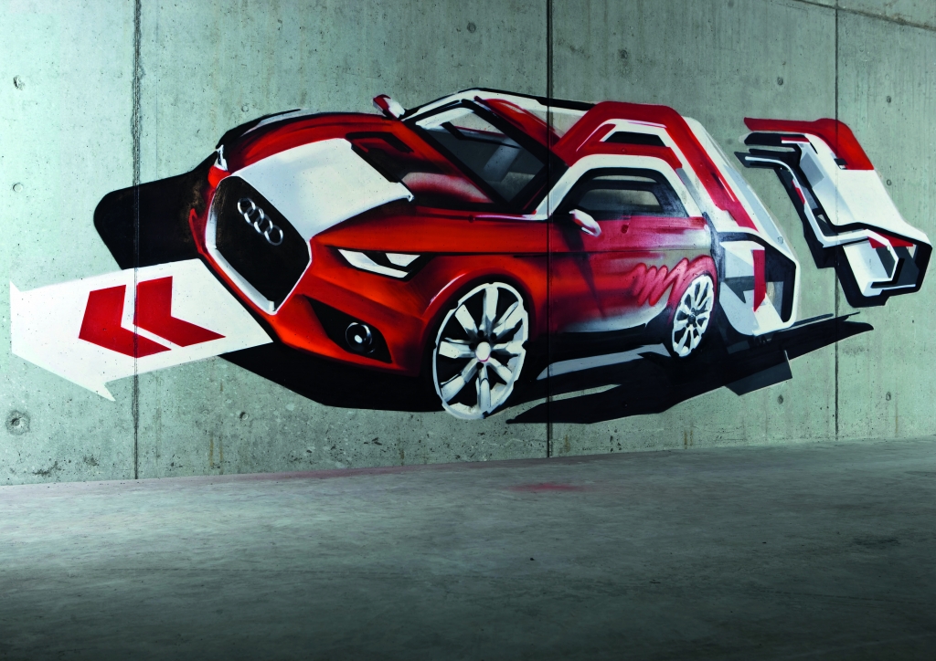 Der neue A1 als Graffiti