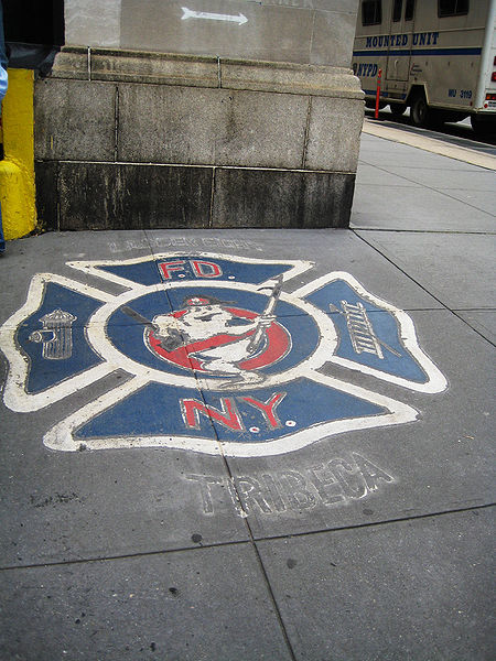 Ghostbusters-Logo in den Straßen von New York