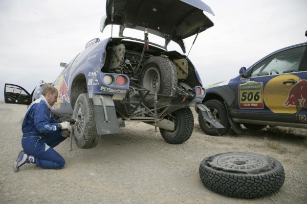 Rallye Dakar: Die Choreographie eines Reifenwechsels