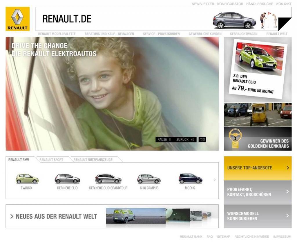 Renault gestaltet Internetauftritt neu